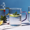 茶杯-玻璃水杯-竖纹彩把杯 个人杯 商品缩略图2