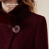 皮尔卡丹女专柜正品高端酒红色羊毛呢大衣时尚冬季外套P94CL05T0
 商品缩略图3