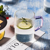 茶杯-玻璃水杯-竖纹彩把杯 个人杯 商品缩略图5