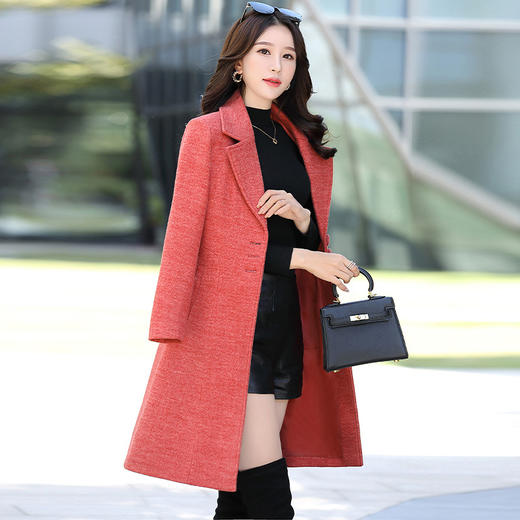 LJY-YB501-1010秋冬新款修身毛呢外套 商品图3