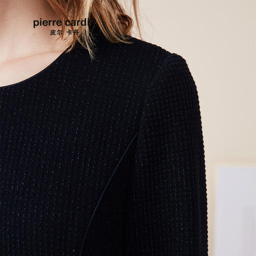 皮尔卡丹女装专柜正品时尚蓝色连衣裙秋冬新款商场同款P94DL19N0
 商品图3