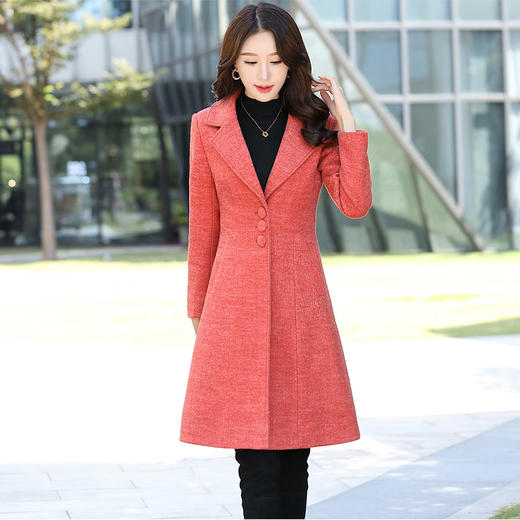 LJY-YB501-1010秋冬新款修身毛呢外套 商品图0