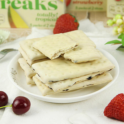 英国酸奶饼干荷兰进口goahead酸奶水果夹心涂层饼干178g