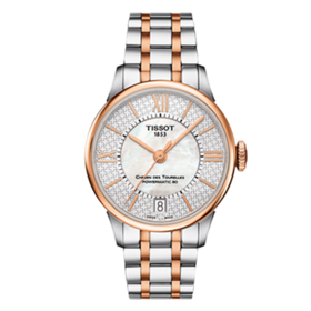 Tissot 天梭杜鲁尔系列钢带80机芯机械女表T099.207.22.118.01