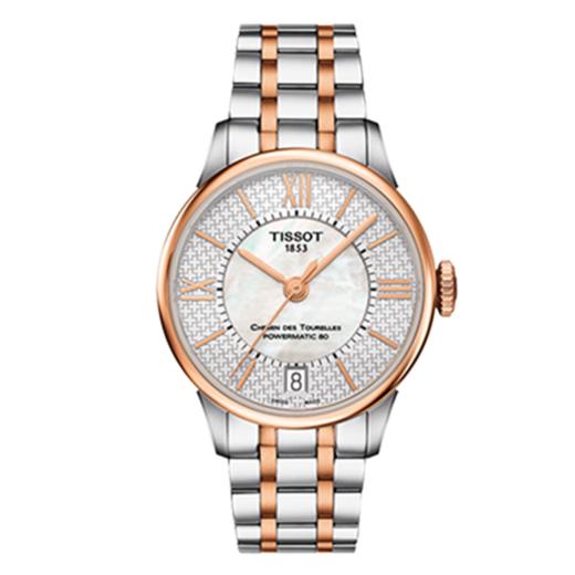 Tissot 天梭杜鲁尔系列钢带80机芯机械女表T099.207.22.118.01 商品图0