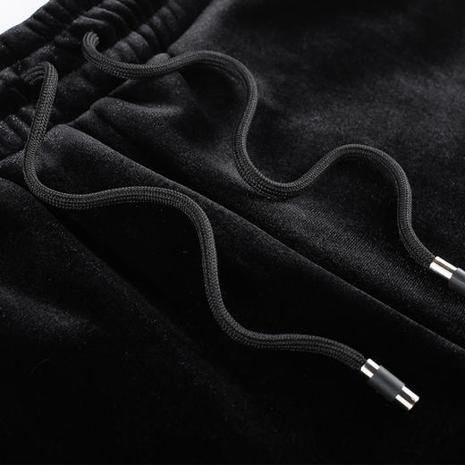 HT-99121加绒微喇直筒丝绒裤子秋冬高腰宽松垂感金丝绒阔腿裤 商品图3