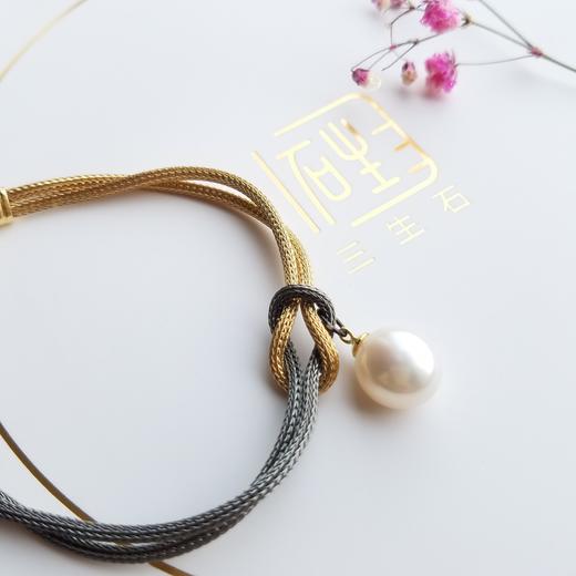 天然巴洛克珍珠·意大利双色设计手链 商品图11