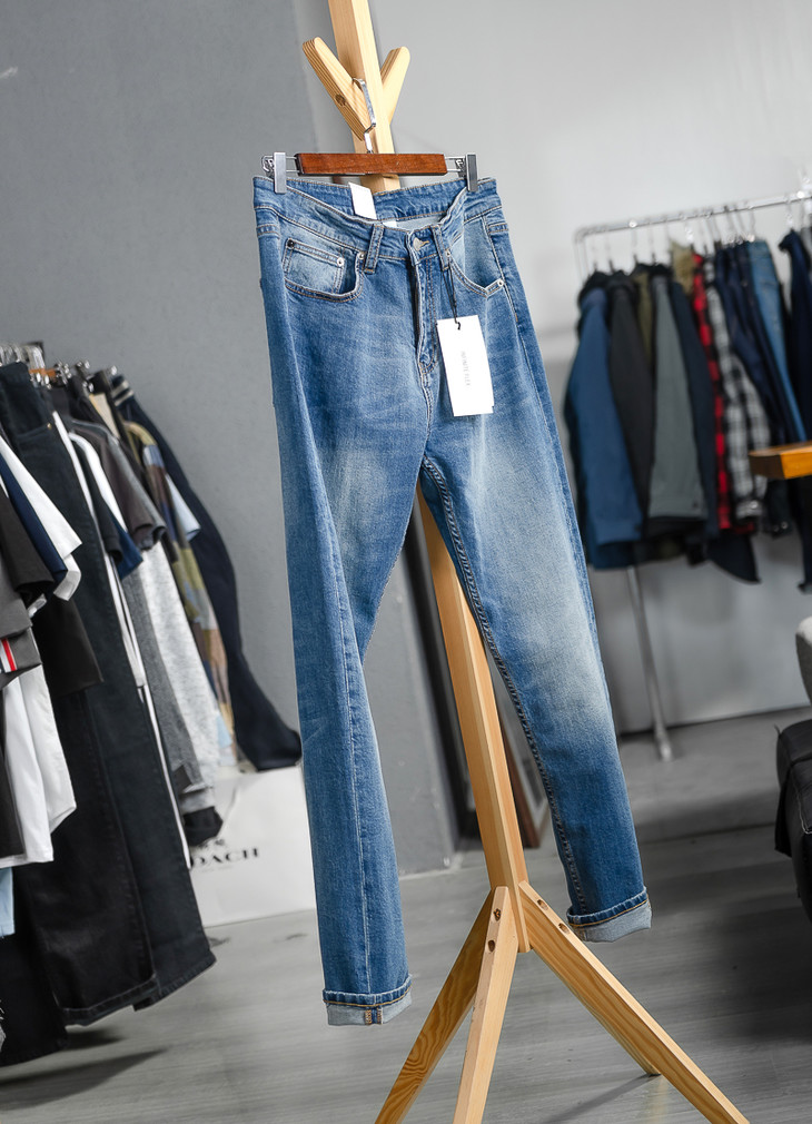 056-c24 ck jeans 2019秋冬新 男士中腰磨白时髦楔形牛仔裤ckj055 j31