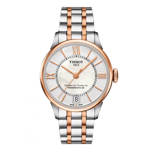 Tissot 天梭杜鲁尔系列钢带80机芯机械女表T099.207.22.118.02 商品图0