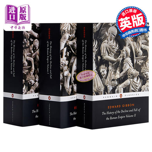 【中商原版】罗马帝国衰亡史3本1-6卷全集 套装 英文原版 History of Decline & Fall of Roman Empire 爱德华吉本 商品图0