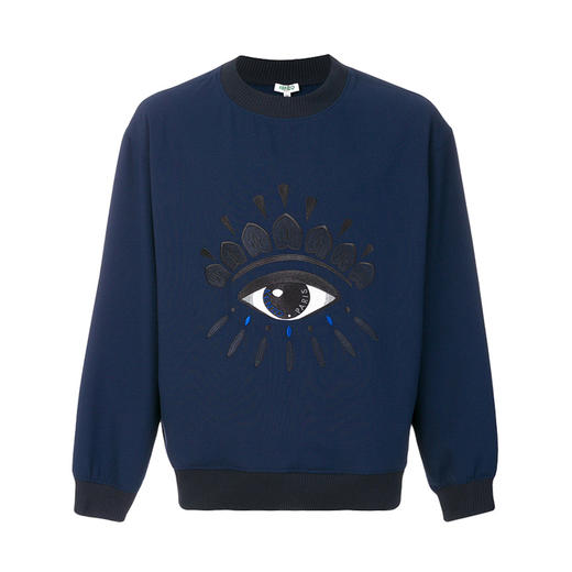 KENZO 高田贤三 男士藏蓝色眼睛套头衫卫衣 F855 SW604 1RN 76 商品图0