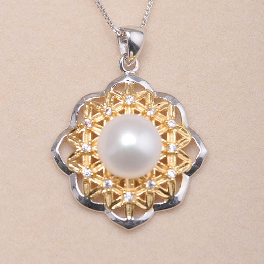 三生石富贵花开珍珠吊坠 商品图1