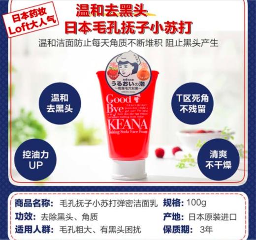 【新品推荐】【香港直邮】日本石泽研究所（ishizawa）毛孔小苏打洗面奶100g 商品图0