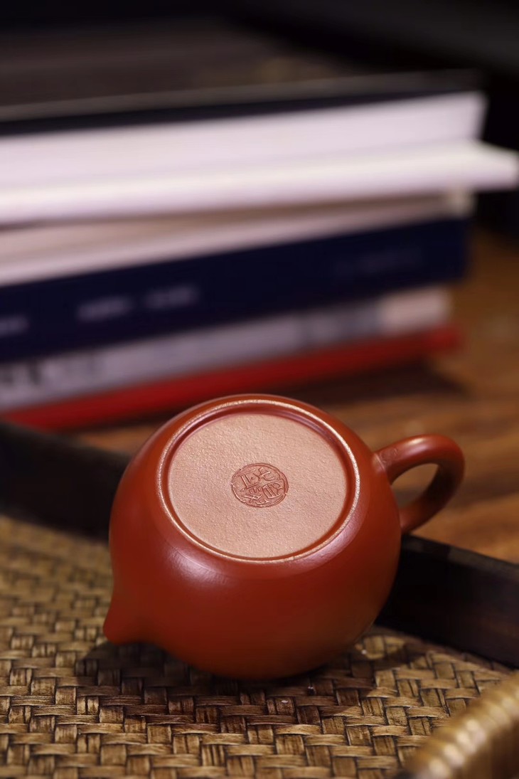 紫砂壶西施壶优质原矿小煤窑朱泥90cc夏青全手工制作