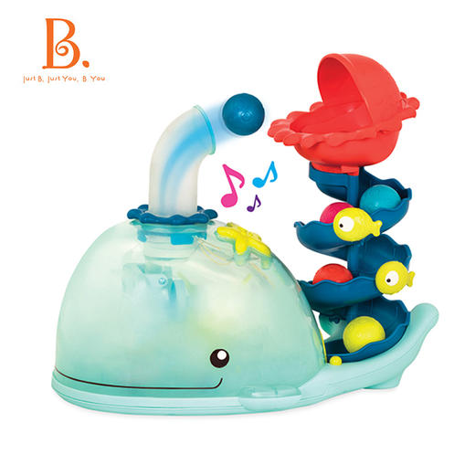 美国比乐 B.toys贪吃鲸鱼 多彩多趣味宝宝学爬神器 带声光 音乐-【玩具】 商品图0
