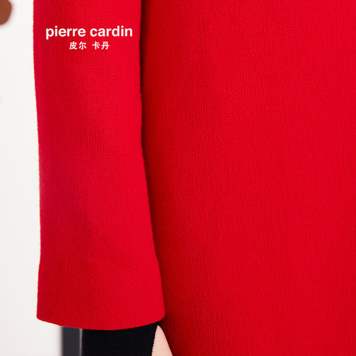皮尔卡丹女装专柜正品红色时尚风衣外套中长款女上衣P93GH06R0
 商品图4