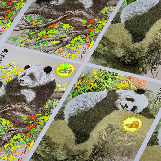 【中国印钞造币】联合国大熊猫钞艺画 商品图0