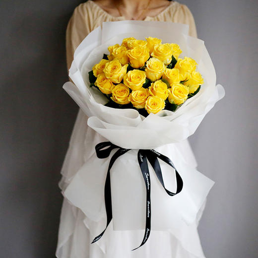 11朵19朵99朵黄玫瑰花束道歉挽留送女朋友老婆爱人生日恋爱结婚周年