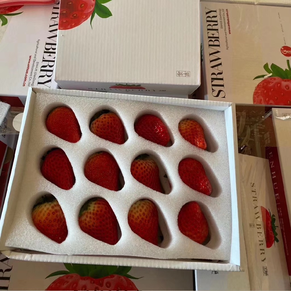 草莓长途运输真空包装图片