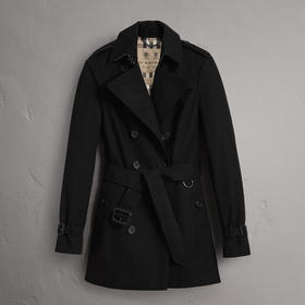BURBERRY 博柏利 女士桑德林汉姆版型瘦版短款风衣 黑色 3900450 00100