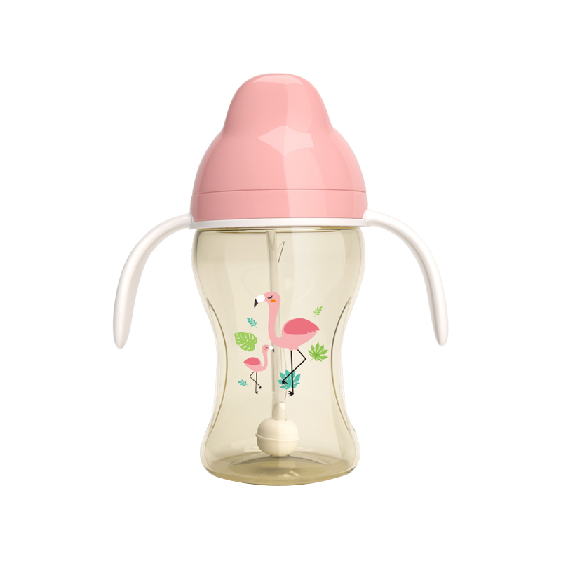 宝升/Babybetter护齿学饮吸管水杯300ml粉色JPY带授权招加盟代理