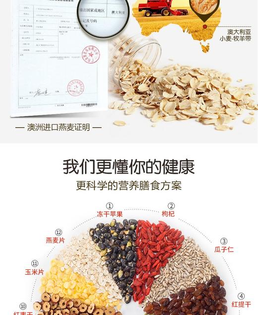 福事多 水果坚果燕麦片1000G/桶 商品图10