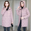 TS 969-26 中长款棉衣女时尚韩版大口袋棉服冬季新款羽绒棉棉袄保暖连帽 商品缩略图3