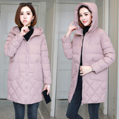 TS 969-26 中长款棉衣女时尚韩版大口袋棉服冬季新款羽绒棉棉袄保暖连帽 商品图3