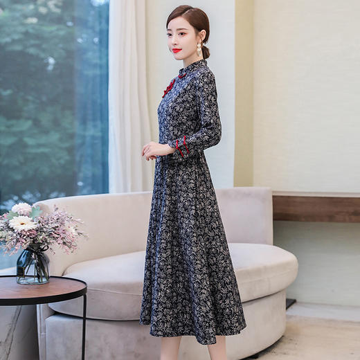 AHM-spg5299新款改良版旗袍式中国风连衣裙TZF 商品图3