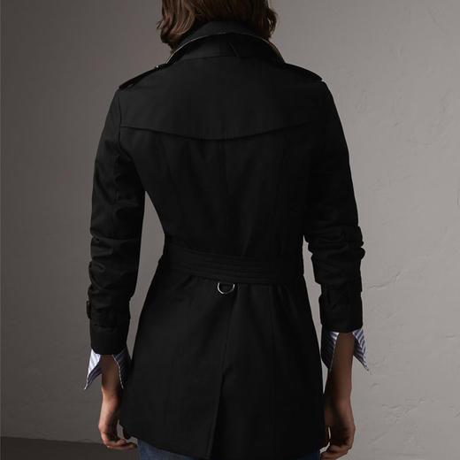 BURBERRY 博柏利 女士桑德林汉姆版型瘦版短款风衣 黑色 3900450 00100 商品图2