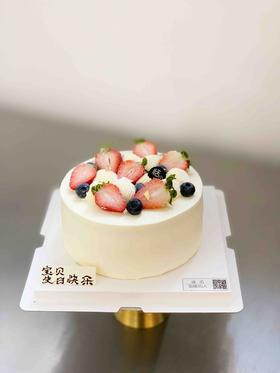 6寸特价福利款水果蛋糕，6厘米高