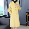 NYT-19525冬季新款胖mm时尚彩色扣子宽松中长款小个子双面呢羊毛大衣 商品缩略图1