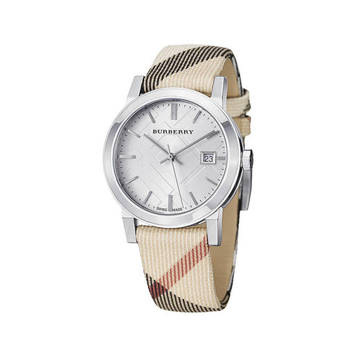 【香港直邮】英国博柏利BURBERRY白色印花皮革女款石英手表腕表休闲潮BU9113JPY带授权招加盟代理 商品图0