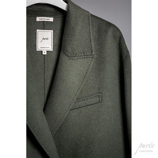 #1206 Boyfriend Blazer男友风松身长夹克(含定制腰带) 苍绿色 商品图6