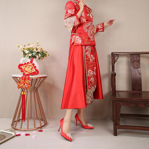 QGMR-H1473新款红色宴会女式高跟鞋TZF 商品图3