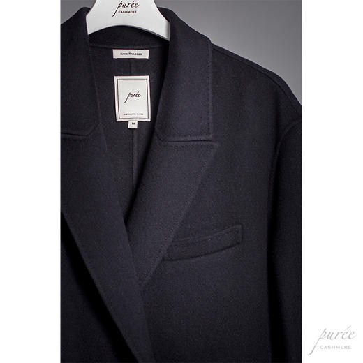 #1206 Boyfriend Blazer 男友风松身长夹克(含定制腰带) 午夜深蓝 商品图7