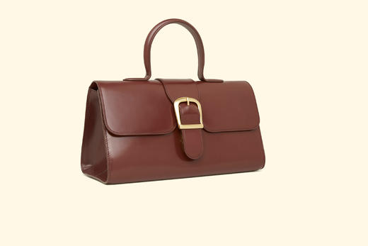 Rylan  Satchel红棕色/米灰色两用极简大号锁包 商品图1