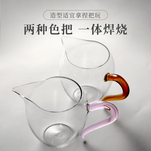 功夫茶具日式加厚玻璃公道杯分茶器茶海单个带把 商品图4