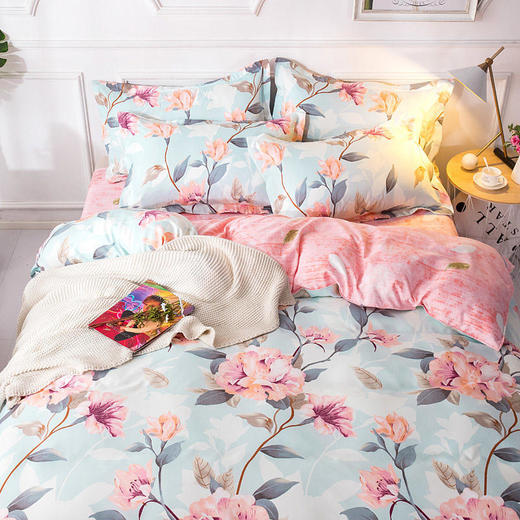 【双十一半价购】 LMR-菠萝 2019冬季加厚亲肤棉被套四件套床上用品 商品图1