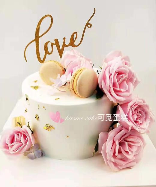 定制唯美鲜花马卡龙蛋糕 商品图0
