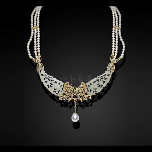 【双喜临门】白玉珍珠璎珞套链-ZX1812058 商品图1