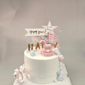 定制小木马蛋糕（塑料玩具摆件）