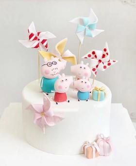 定制佩奇全家福（翻糖玩偶）