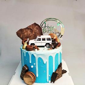 定制小汽车蛋糕（玩具汽车，可食用插件）
