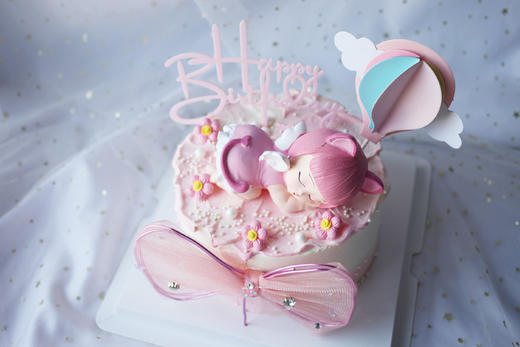 场景主题蛋糕系列酣睡天使宝宝酣睡女宝宝如图款式新鲜水果动物性淡