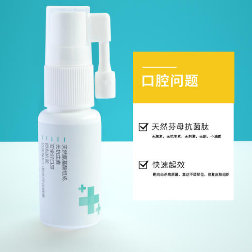 （临期）(效期至2021.7)芬母口腔抗菌喷剂20ml 生物抗菌肽 咽喉 鹅 口疮手 足口（新老包装随机发货）） 商品图2