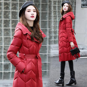 ASE-6608时尚潮流气质百搭修身显瘦中长款羽绒服