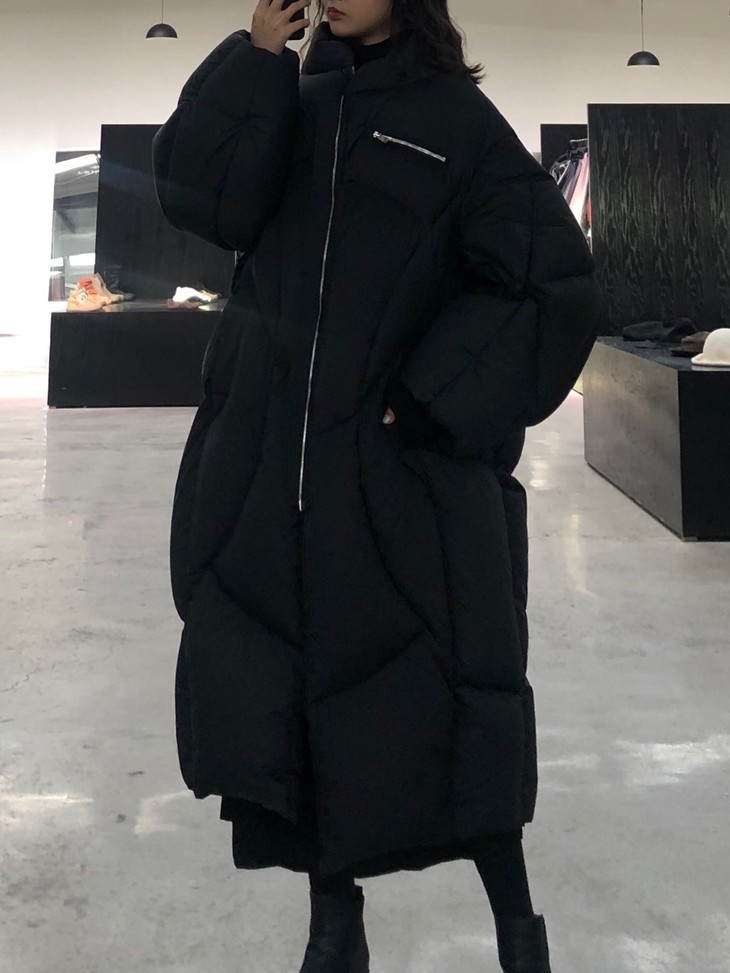 chenpengcp18awj007长羽绒服黑色