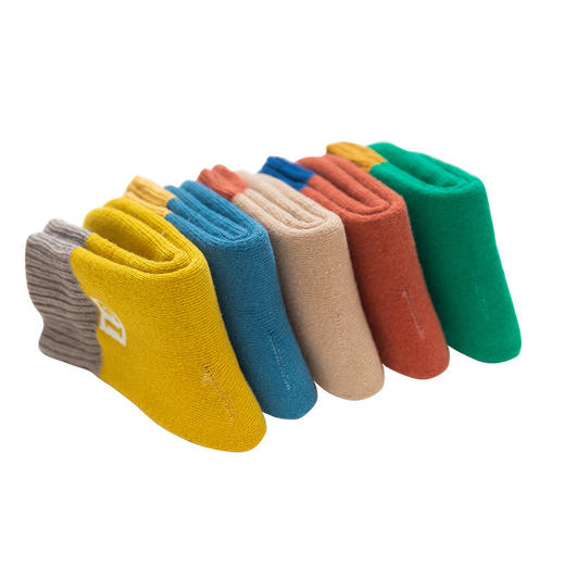 【加厚儿童袜5双】秋冬厚毛圈男女童棉袜 加绒保暖宝宝袜毛圈袜（1~12岁） 商品图6