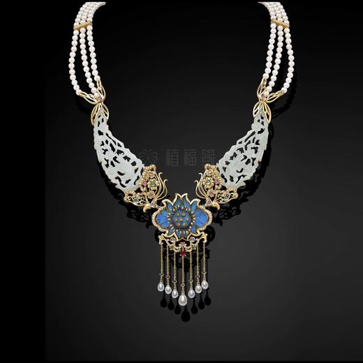 【双喜临门】白玉珍珠璎珞套链-ZX1812058 商品图0